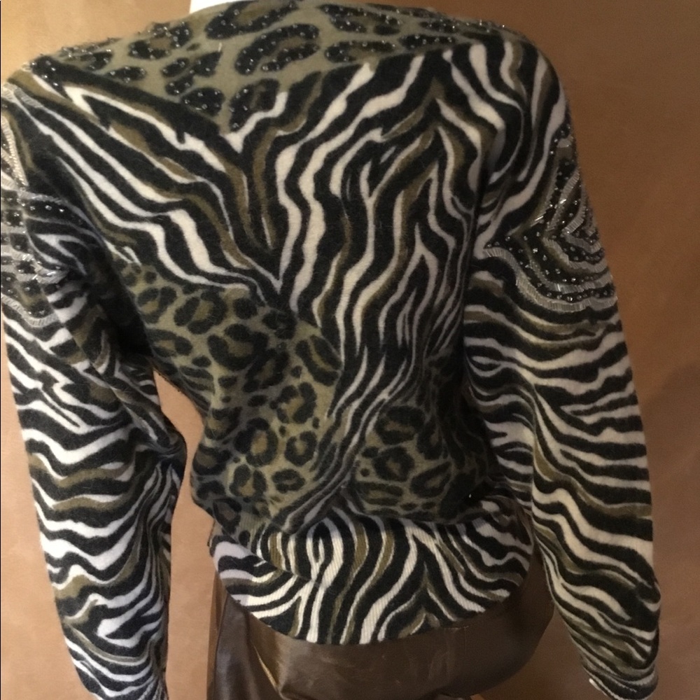 Sophisticated animal print sweater